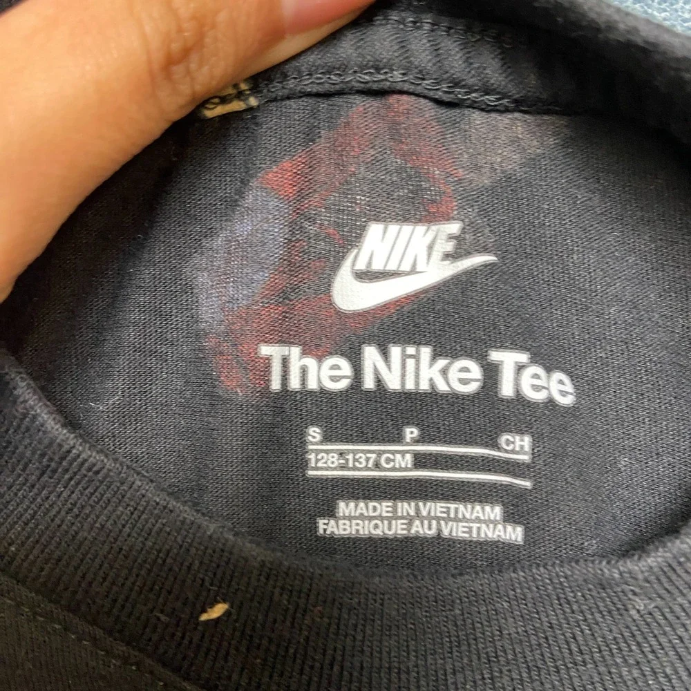 Nike T-Shirt Kids Small Black Ice Cream Print Short Sleeve Crew Neck Casual Wear